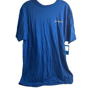Columbia Men's Graphic T-Shirt Blue Short Sleeve Crew Neck Size L